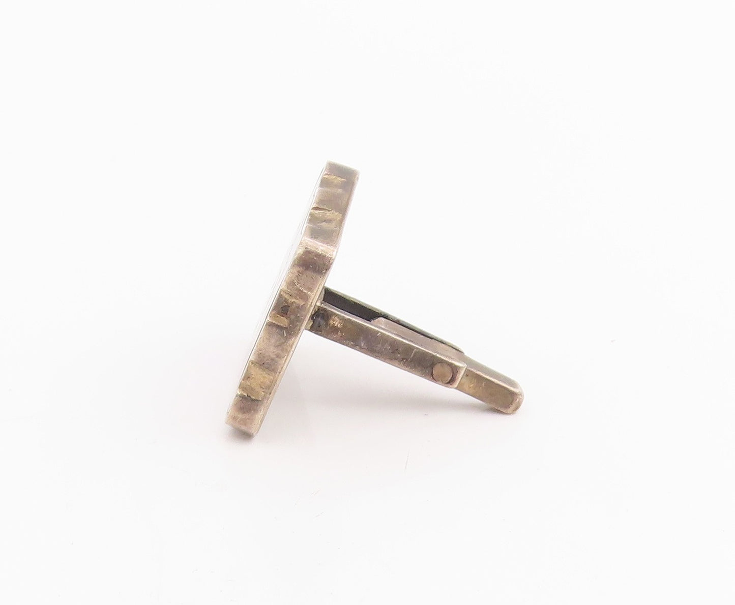 925 Sterling Silver Vintage Cuff Links MEXICO Mother Of Pearl Geometric  TR4049