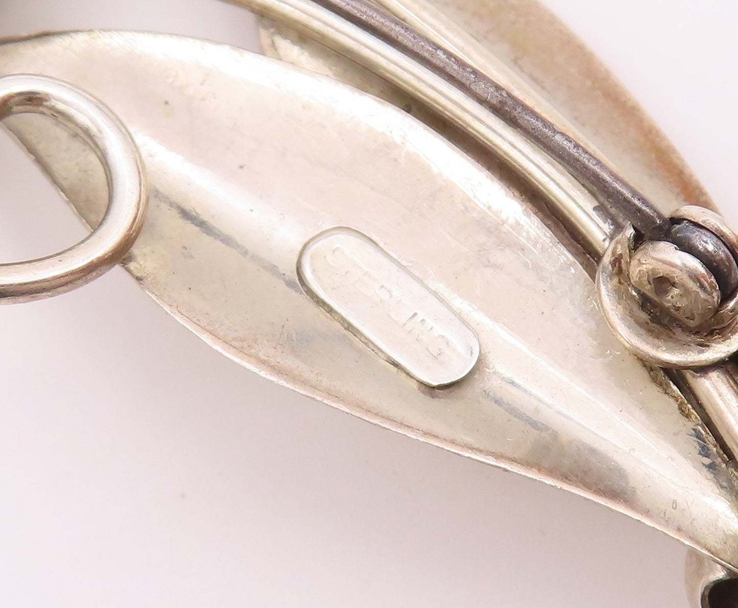 925 Sterling Silver  Vintage Shiny Single Flower Motif Brooch Pin  BP8049