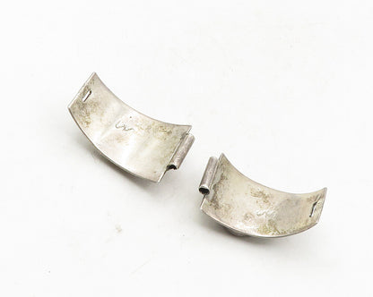 EDWARD ZUNI 925 Sterling Silver  Vintage Mother Of Pearl Watch Clips  TR1637