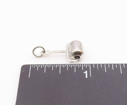 925 Sterling Silver  Vintage Paint Roller Stick Motif Charm Pendant  PT21349