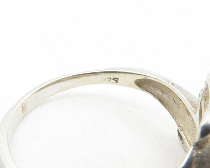 925 Sterling Silver  Vintage Triple Dolphin Bypass Band Ring Sz 5.5  RG12079