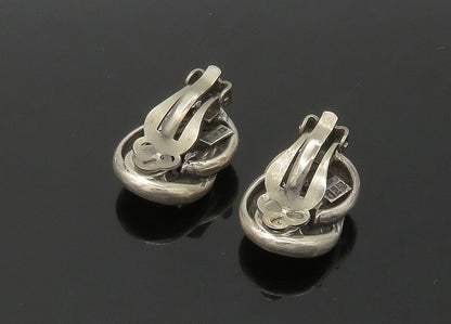 925 Sterling Silver  Vintage Rope Twist Knot Non Pierce Earrings  EG11045