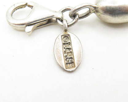 BARSE 925 Silver  Vintage Shiny Square Pendant Snake Chain Necklace  NE2865