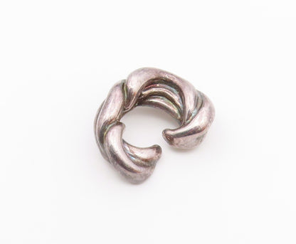 DESIGNER 925 Sterling Silver  Vintage Dark Tone Hollow Brooch Pin  BP8095