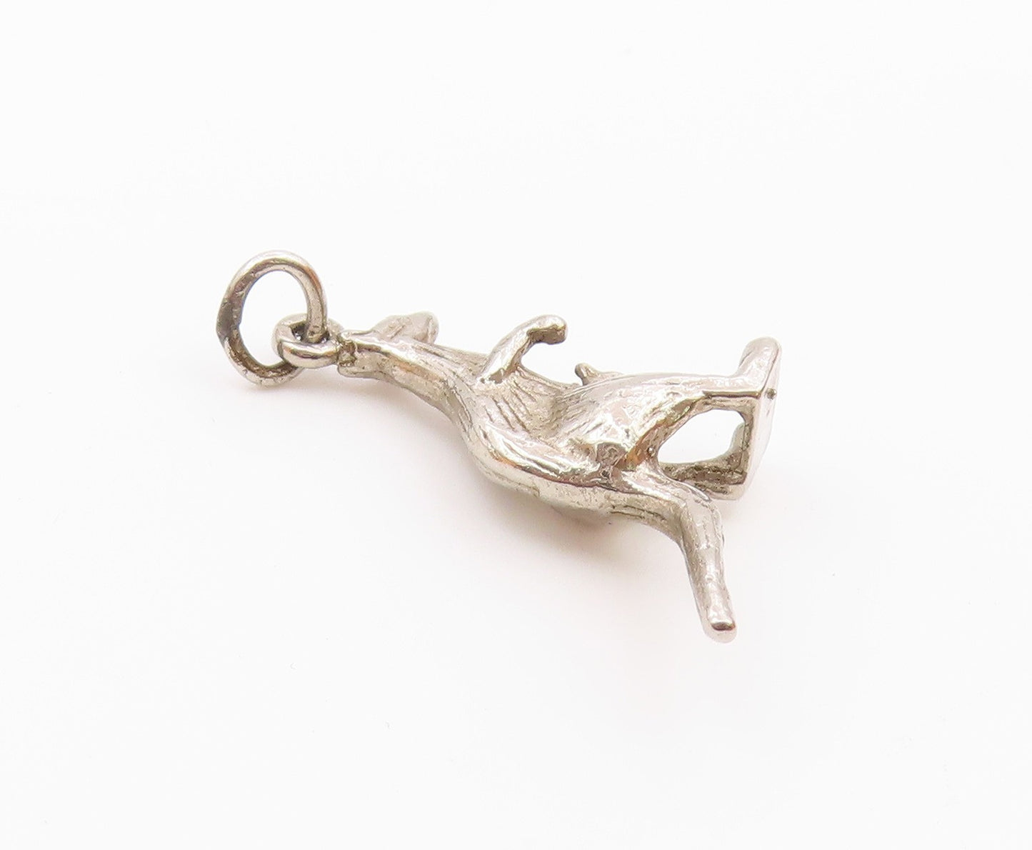 925 Sterling Silver Vintage Kangaroo With Baby In Pouch Charm Pendant PT21734