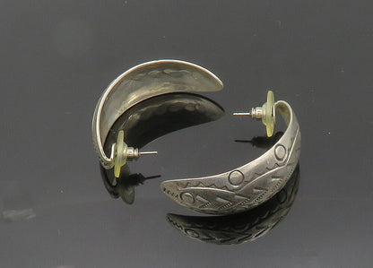 MEXICO 925 Sterling Silver  Vintage Etched Arrow Detail Drop Earrings  EG10025