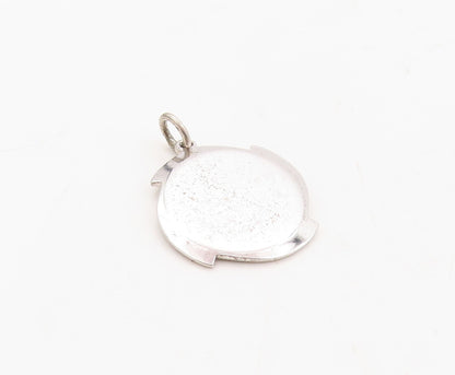 925 Sterling Silver Vintage Pendant Designer Rain Love Message Carved  PT23621