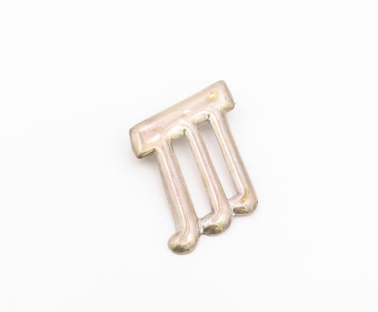 925 Sterling Silver Vintage Brooch Pin MEXICO Musical Note Cutout  BP12604