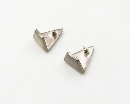 BAYANIHAN 925 Silver & 14K GOLD  Vintage Black Onyx Drop Earrings  EG9013
