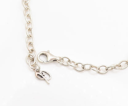 CAROLYN POLLACK 925 Sterling Silver  Vintage Two Tone Swirly  Necklace  NE4097