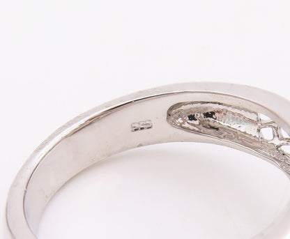925 Sterling Silver Vintage Ring Cabochon Drop Shape Smoky Quartz  Sz 6  RG30278