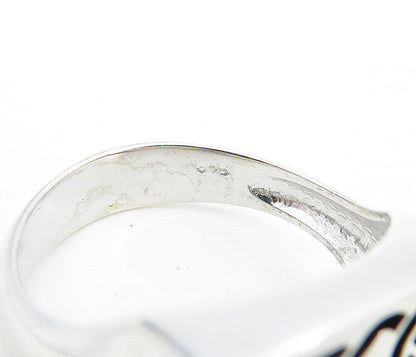 925 Sterling Silver  Shiny Celtic Knot Square Dome Band Ring Sz 11.5  RG5434
