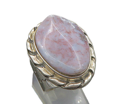 DTR JAY KING 925 Silver  Vintage Agate Twist Shiny Cocktail Ring Sz 7  RG23596
