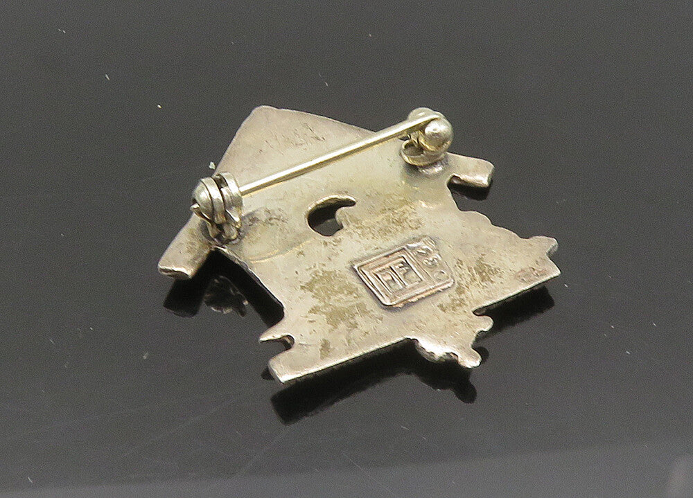 925 Sterling Silver  Vintage Mary Engelbreit Bird House Brooch Pin  BP8184