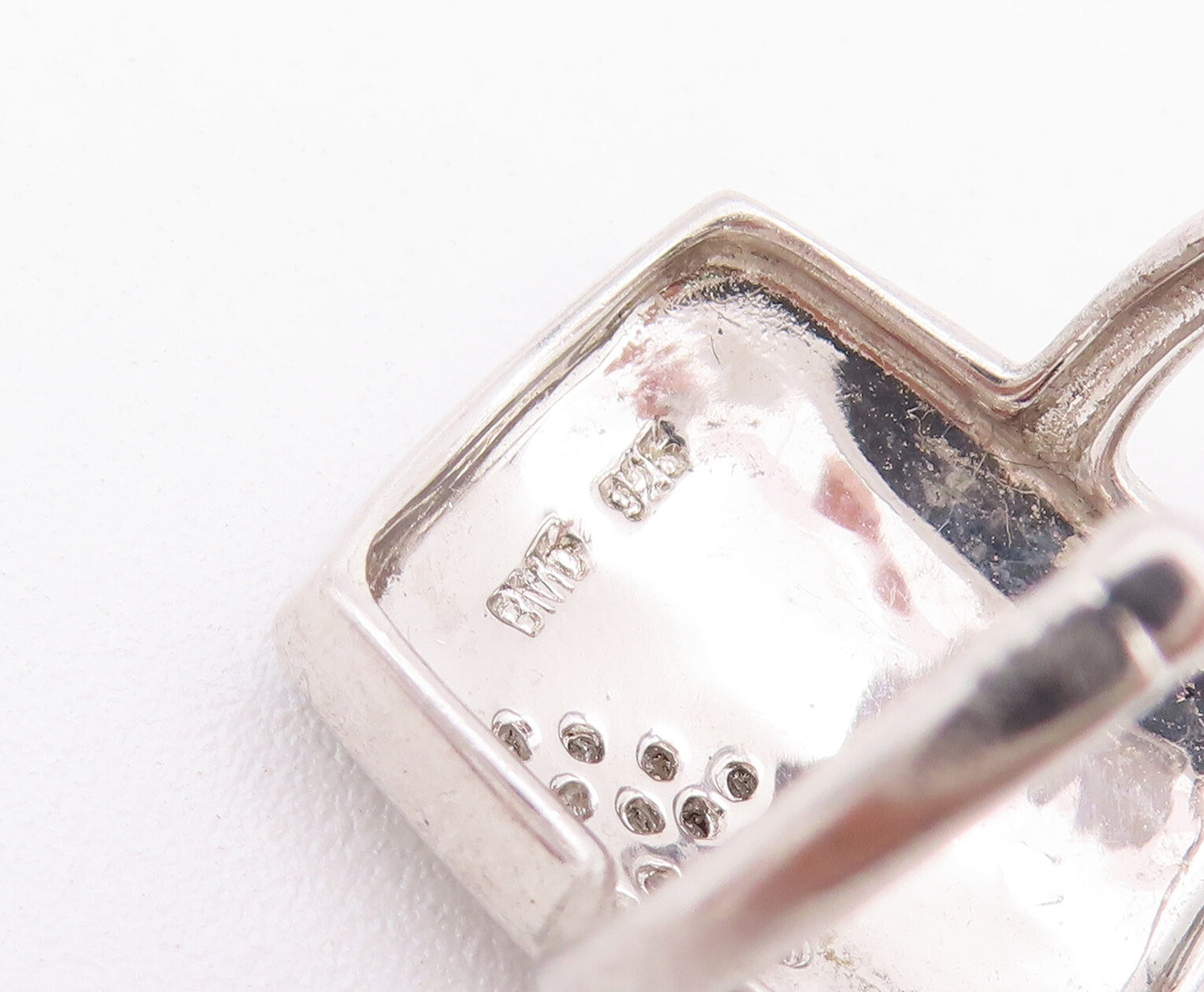 925 Sterling Silver Vintage Ring Rectangle Inlay Onyx CZ  Sz 6 RG28008