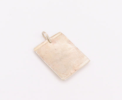 925 Sterling Silver Vintage Pendant Designer Carved Zodiac Leo Symbol  PT22825