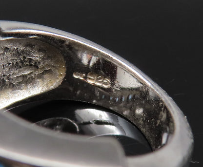925 Silver  Vintage Five Row Sapphire & Topaz Pattern Band Ring Sz 7  RG25934