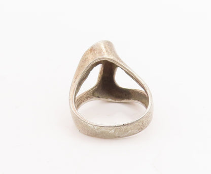 925 Sterling Silver Vintage Ring Cutout Shank Swirled Design  Sz 7  RG29003