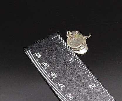 925 Sterling Silver  Vintage Virginia Beach Boat Captain Hat Pendant  PT21637