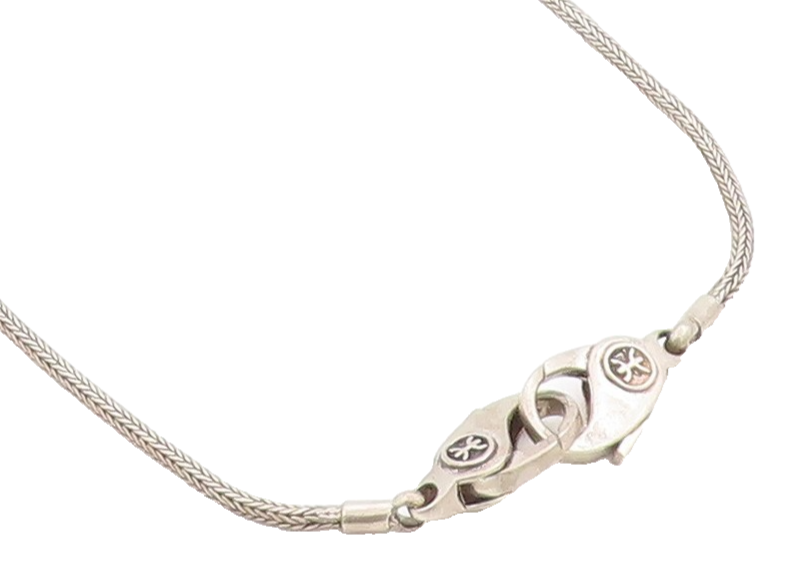 925 Sterling Silver Vintage Necklace Minimalist Curb Link Lobster Clasp  NE4622