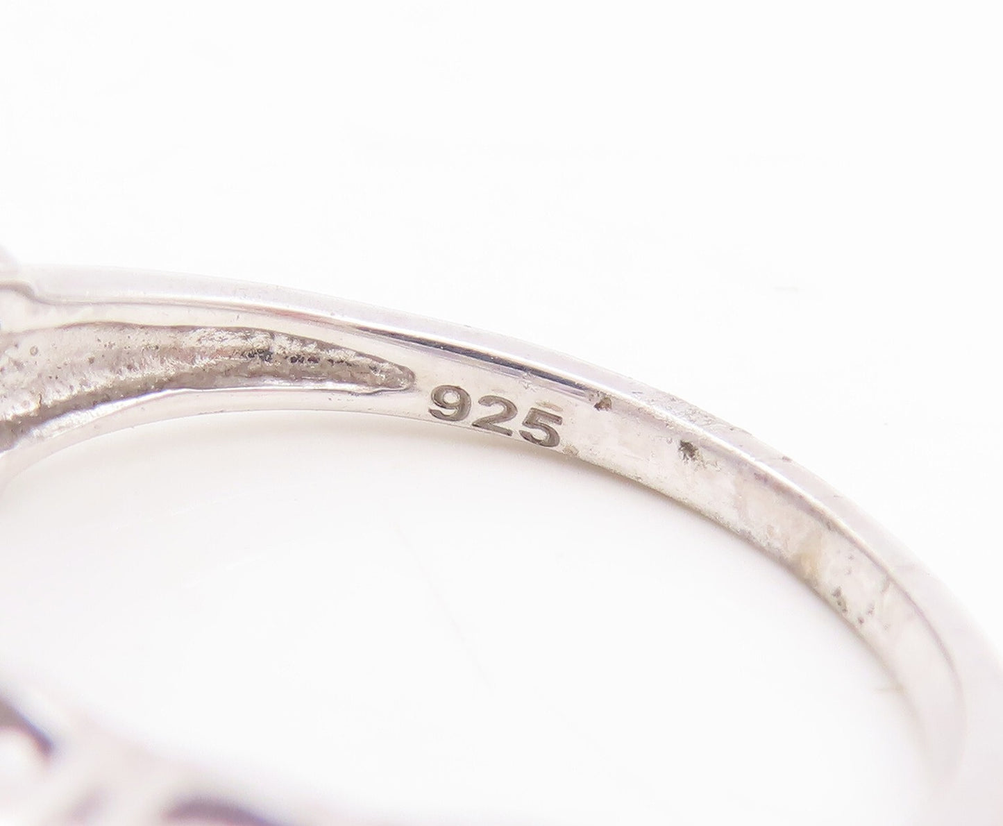 925 Sterling Silver Vintage Ring Oval Cut Tanzanite Band  Sz 7  RG29749