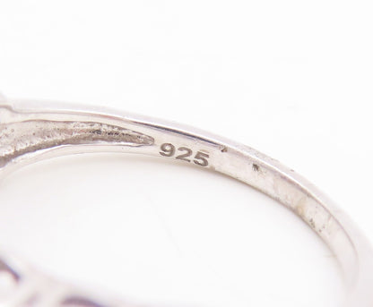 925 Sterling Silver Vintage Ring Oval Cut Tanzanite Band  Sz 7  RG29749