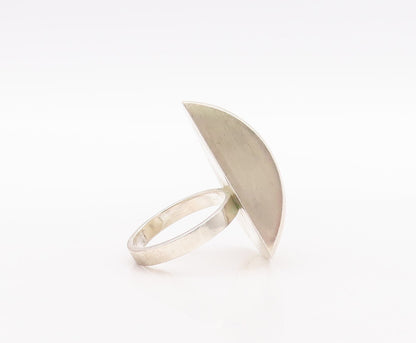 925 Sterling Silver Vintage Ring POLAND Designer Solid Triangle  Sz 7  RG28842