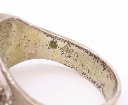925 Sterling Silver Vintage Ring Antique American Eagle Cutout  Sz 13.5  RG33012