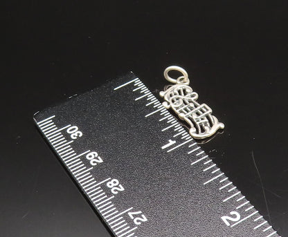925 Sterling Silver  Vintage Treble Clef With Musical Notes Pendant  PT21043