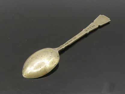 TS ENGLAND 925 Sterling Silver  Vintage Orange Enamel Souvenir Spoon  TR3254