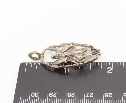 925 Sterling Silver Vintage Pendant Solid Carved Moses 10 Commandments PT22596