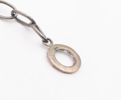 925 Sterling Silver Vintage Bracelet MEXICO Religious Cross Charms Link  BT11866