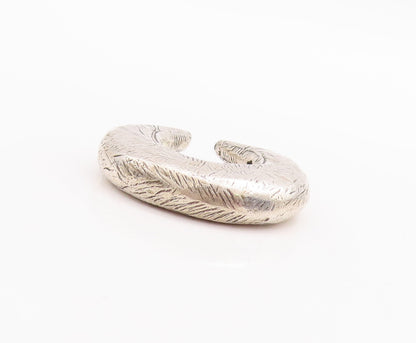 925 Sterling Silver Vintage Pendant Solid Designer U Etched Heavy  PT23228