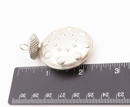 925 Sterling Silver Vintage Pendant Heavy Solid Perfume Bottle OPENS  PT24793