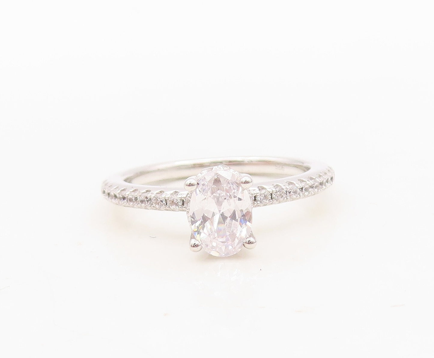 925 Sterling Silver Vintage Ring Minimalist CZ Wedding Ring  Sz 7 RG30357
