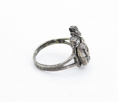 925 Sterling Silver  Vintage Oxidized Children Band Ring (MOVES) Sz 6.5 RG5740