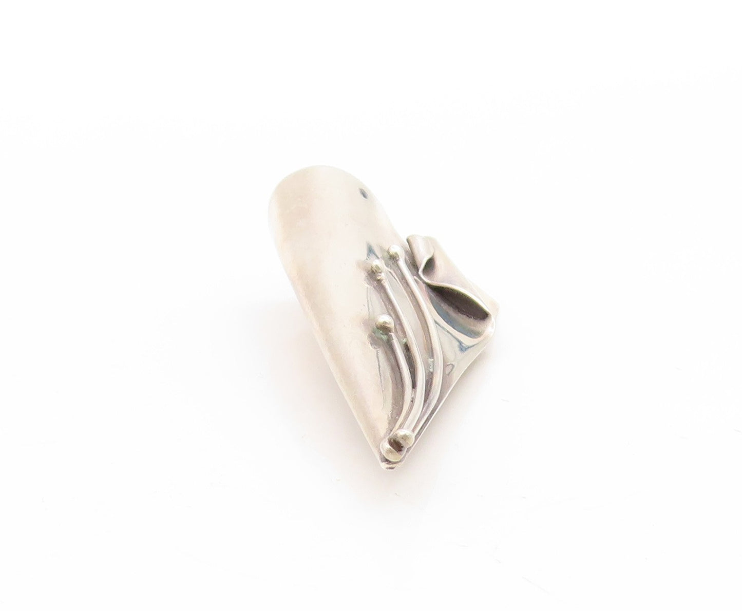 925 Sterling Silver Vintage Brooch SOYKA HOROSKO Folded Ribbon Design  BP12223