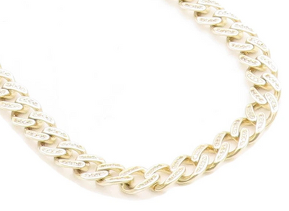 925 Sterling Silver  Petite Topaz Shiny Gold Plated Curb Chain Necklace NE2267