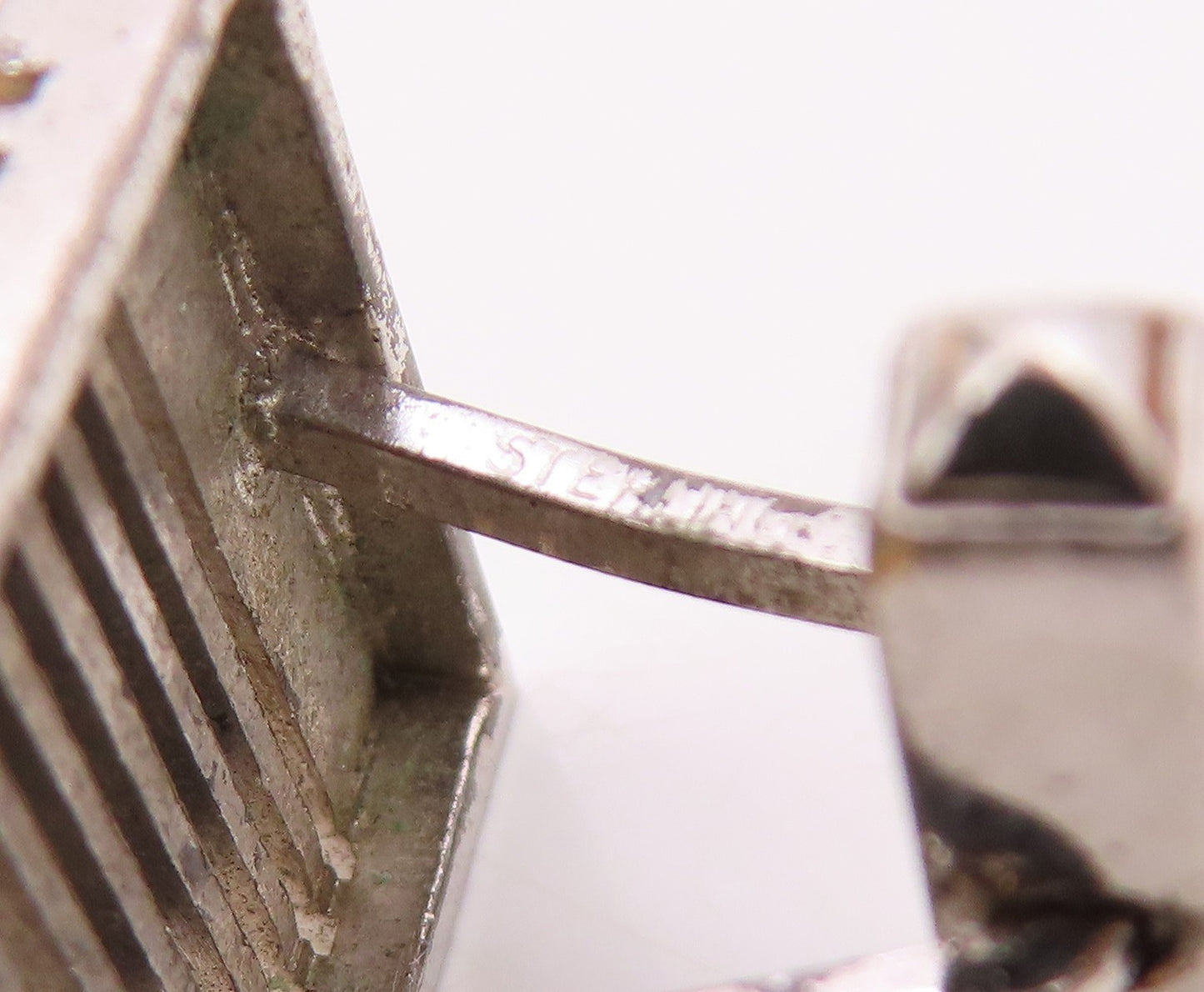 SWANK 925 Sterling Silver  Vintage Antique Shiny Square Cufflinks  TR2832