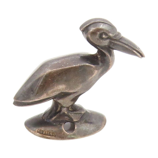 925 Sterling Silver Vintage Decorative Piece Dark Tone Pelican Figurine  TR4105