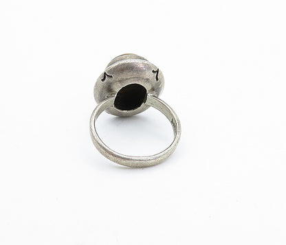 MEXICO 925 Sterling Silver  Vintage Tiger's Eye Cocktail Ring Sz 6.5  RG4398