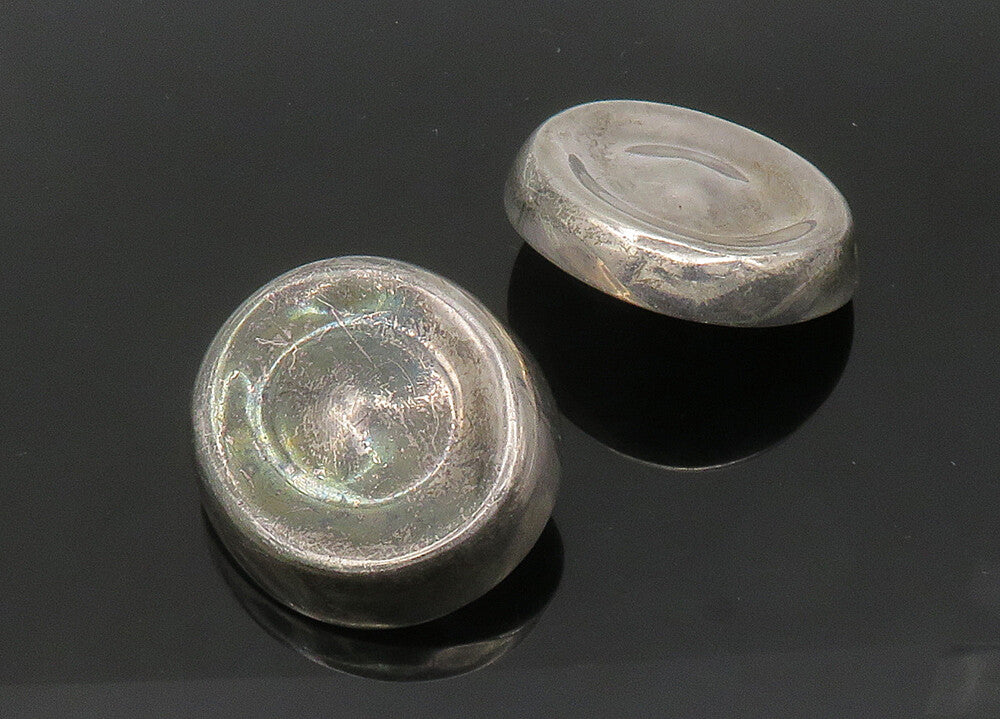 ZINA 925 Sterling Silver Vintage Heavy Non Pierce Button Drop Earrings EG10532