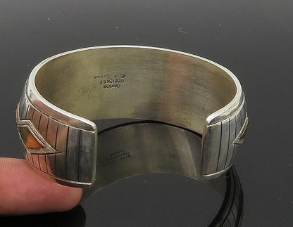 MARK YAZZIE NAVAJO 925 Silver & 12K GOLD  Vintage Kokopelli  Bracelet  BT8215