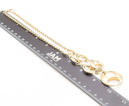 ROSS SIMON 925 Silver  Shiny Gold Plated Round Link Chain Necklace  NE1573