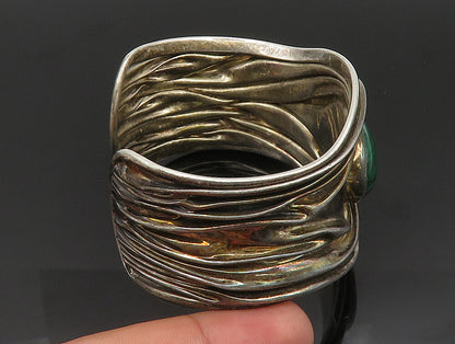 DDD MEXICO 925 Silver  Vintage Agate Modernist Wide Cuff Bracelet  BT9370