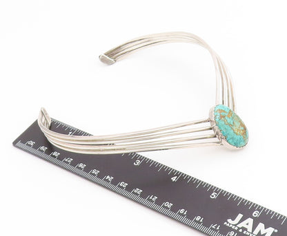 925 Sterling Silver Vintage Necklace NAVAJO Zuni Turquoise Classic Choker NE4808