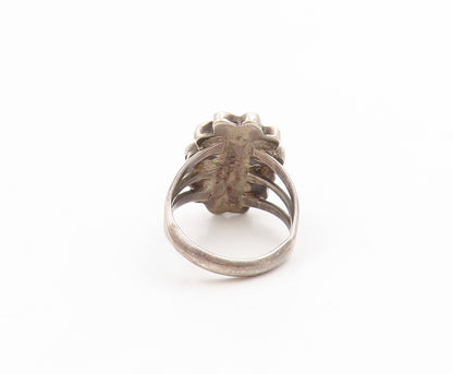 925 Sterling Silver Vintage Ring SOUTHWESTERN Cabochon Turquoise Sz 6 RG33917