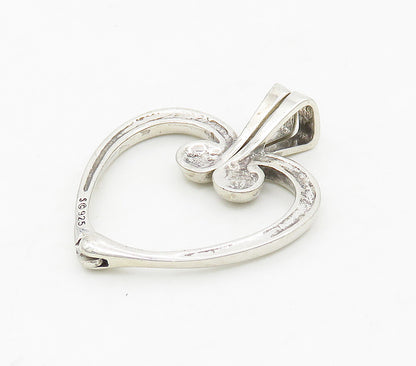 SILVER CLOUD 925 Sterling Silver  Vintage Open Love Heart Pendant  PT13454