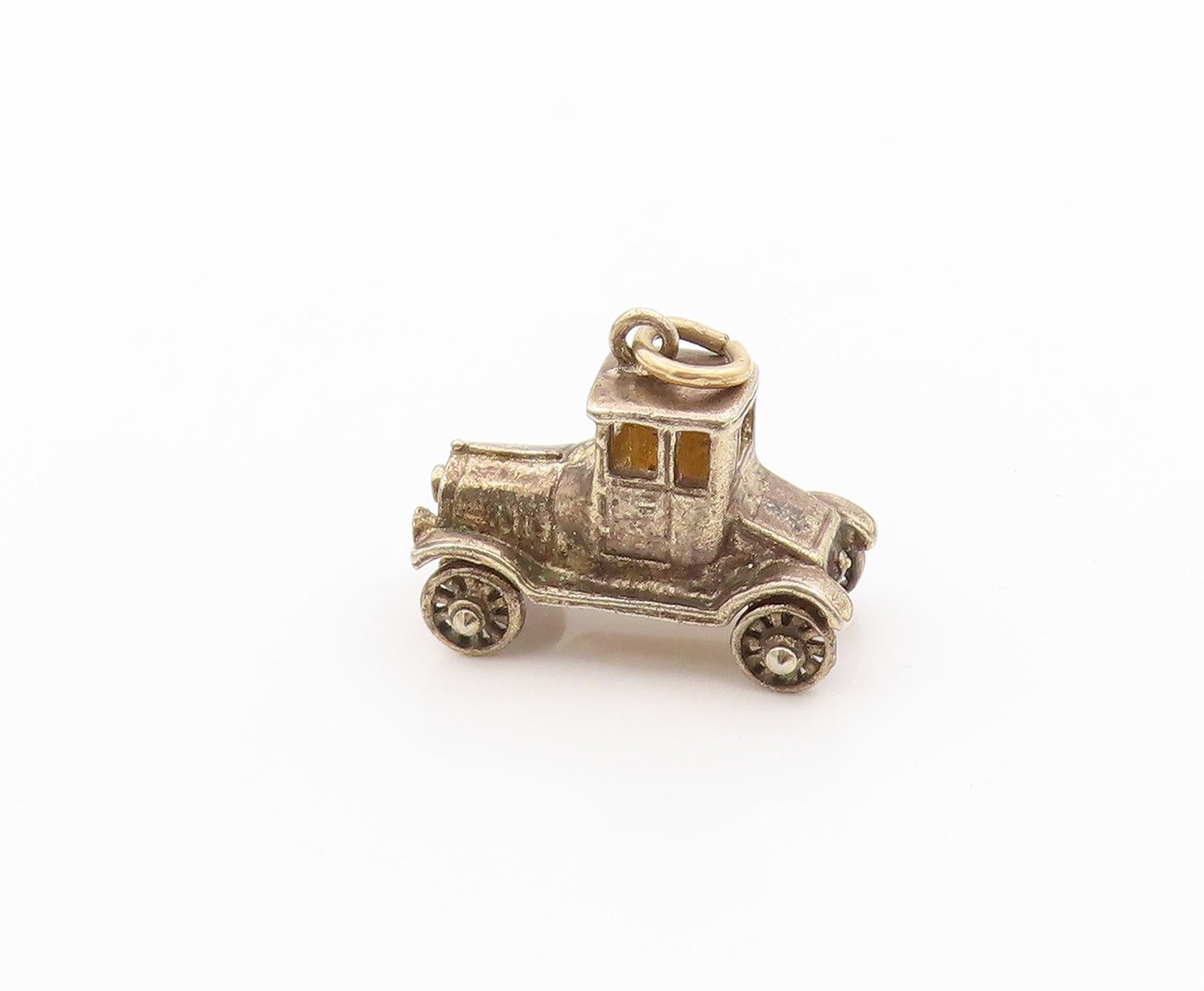 925 Sterling Silver Vintage Pendant Historic Ford Model T Design MOVES  PT24808