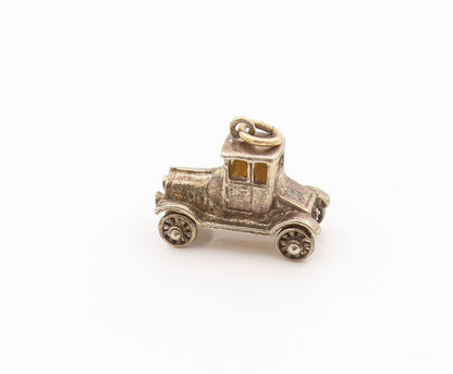 925 Sterling Silver Vintage Pendant Historic Ford Model T Design MOVES  PT24808
